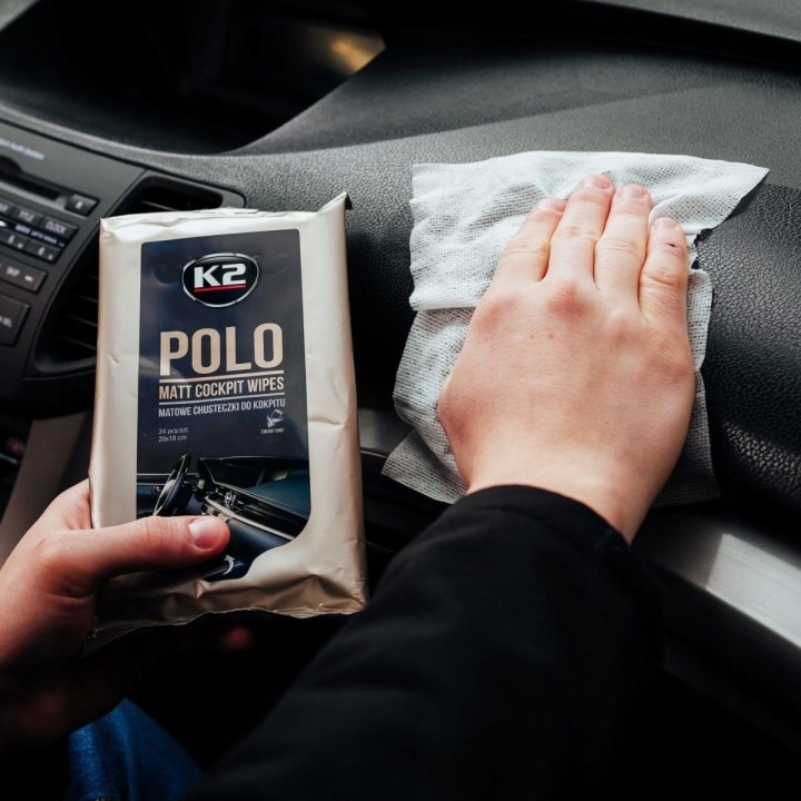 K2-POLO PROTECTANT ŚCIERECZKI DO NABŁYSZCZANIA DESKI ROZDZIELCZEJ 24SZT