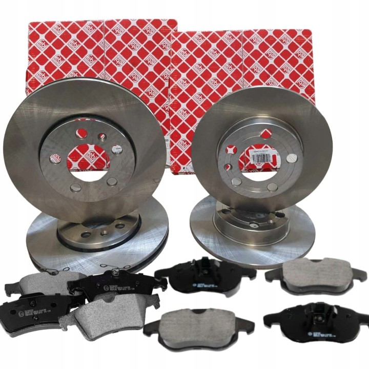 TARCZE KLOCKI ZESTAW PRZÓD +TYŁ FORD FOCUS MK2 278