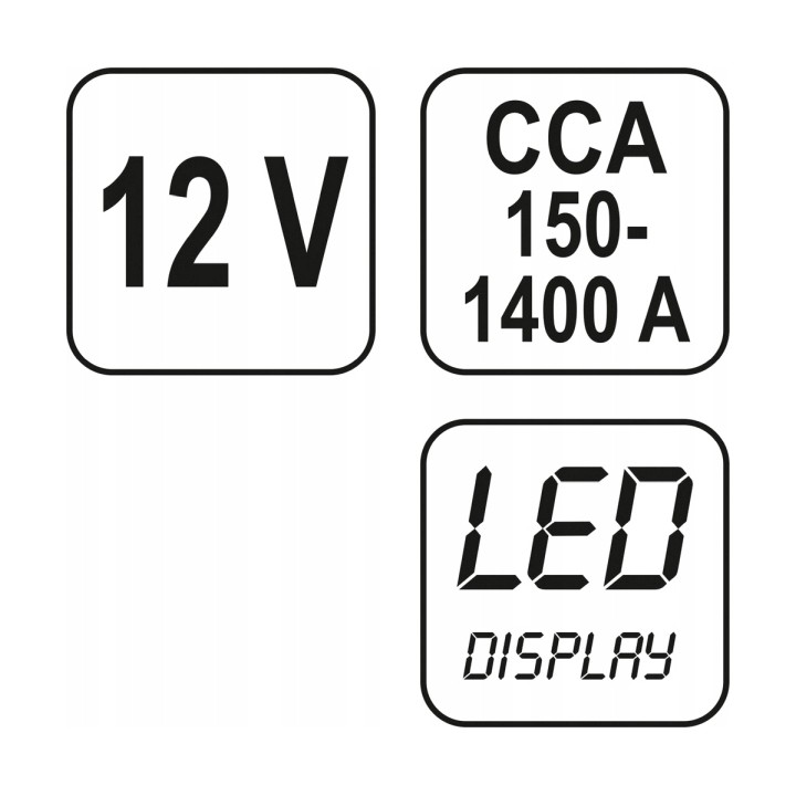 YATO TESTER AKUMULATORÓW CYFROWY 12V
