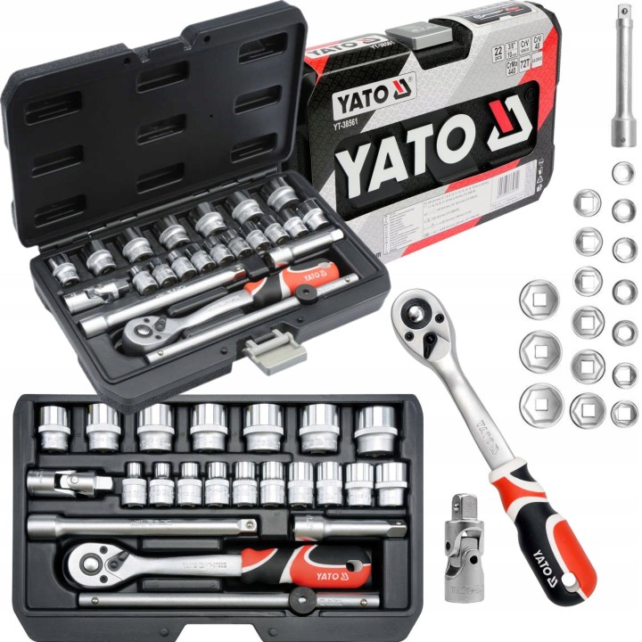 YATO ZESTAW NARZĘDZIOWY 3/8" 22CZ. XS