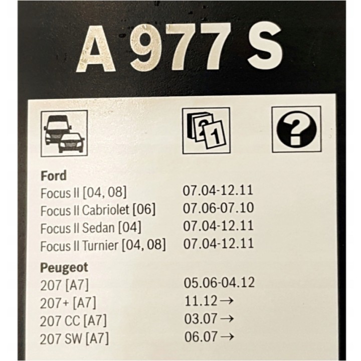 WYCIERACZKI BOSCH AEROTWIN PEUGEOT 207 FOCUS MK2 II