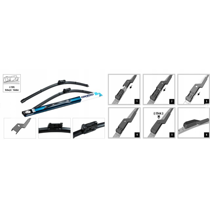 WYCIERACZKI OXIMO 550/550 AUDI A4 B6 2001-2003