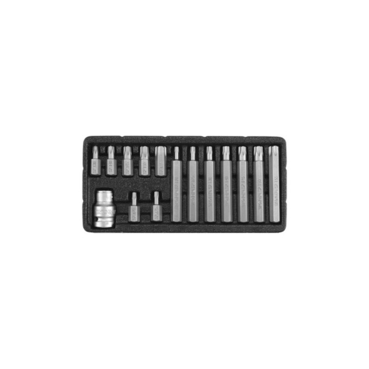 YATO ZESTAW KOŃCÓWEK WKRĘTAKOWYCH TORX SECURITY, T20-T55, 15 CZ.