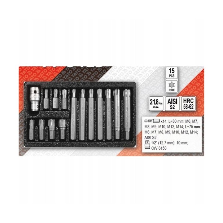 YATO KLUCZE SPECJALNE RIBE M6-M14 15CZ.