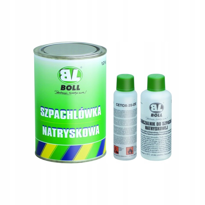 BOLL SZPACHLÓWKA NATRYSKOWA 1,15KG / UTWARDZACZ 50ML / ROZCIEŃCZALNIK 80ML
