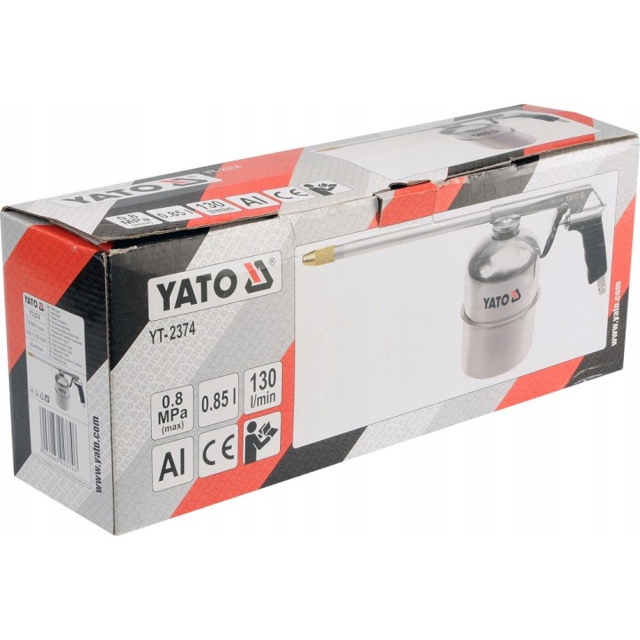 YATO PISTOLET DO ROPOWANIA Z DWOMA KOŃCÓWKAMI 0,85L