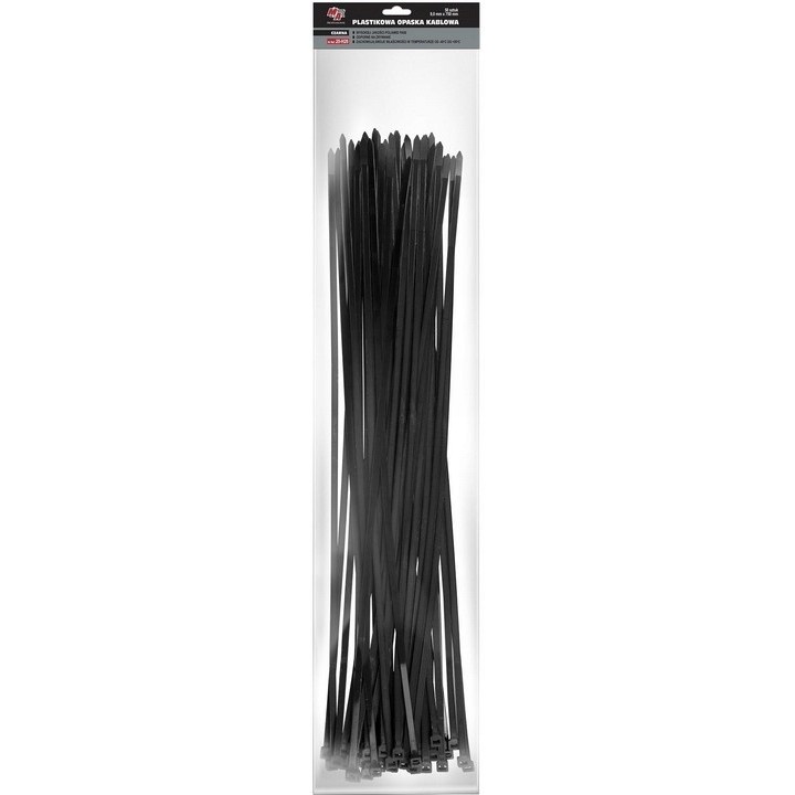 MOJE AUTO OPASKA PLASTIKOWA 9X750 (1 OPAK. = 50 SZT) CZARNA