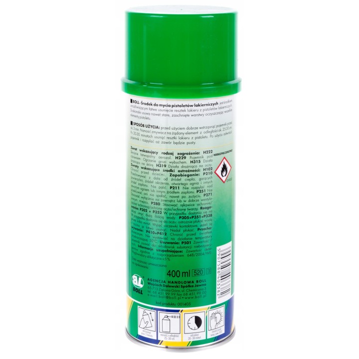 BOLL ŚRODEK DO MYCIA PISTOLETÓW LAKIERNICZYCH 400ML / BOLL