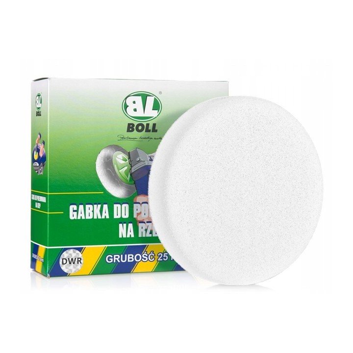 BOLL GĄBKA DO POLEROWANIA ŚR. 150MM / GR. 25MM / CZARNA / MIĘKKA / NA RZEP