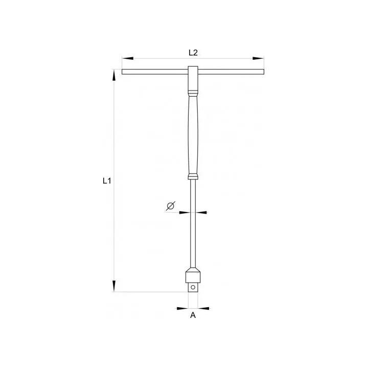YATO ADAPTER TYP-T Z OBROTOWĄ RĄCZKĄ 1/2"