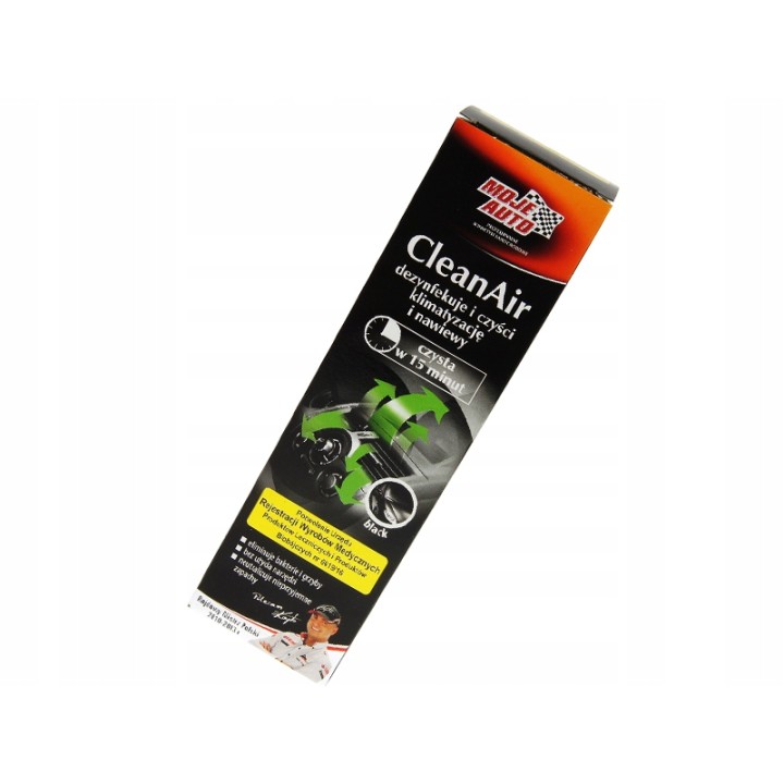 MOJE AUTO ŚRODEK BIOBÓJCZY DO CZYSZCZENIA KLIMATYZACJI CLEAN AIR BLACK 150M