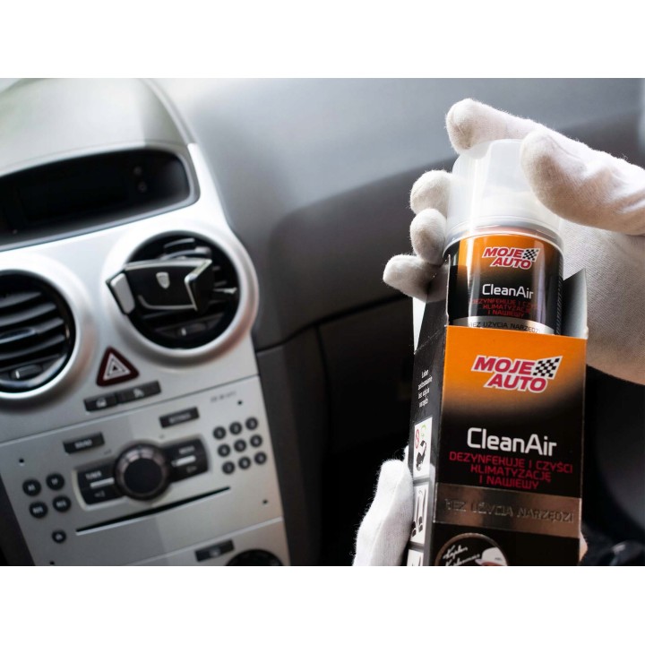 MOJE AUTO ŚRODEK BIOBÓJCZY DO CZYSZCZENIA KLIMATYZACJI CLEAN AIR BLACK 150M