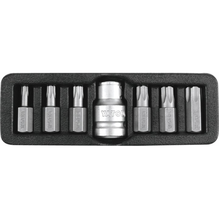 YATO KOŃCÓWKI WKRĘTAKOWE TORX SECURITY, T25-T55, 7 SZT