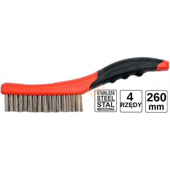 YATO SZCZOTKA DRUCIANA Z PLASTIKOWA
