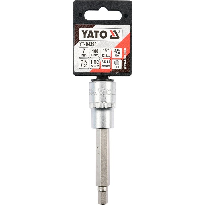 YATO KLUCZ TRZPIENIOWY HEX 1/2" 7MM L100MM
