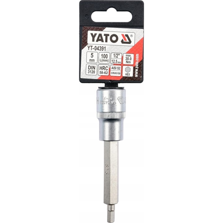 YATO KLUCZ TRZPIENIOWY HEX 1/2" 5MM L100MM