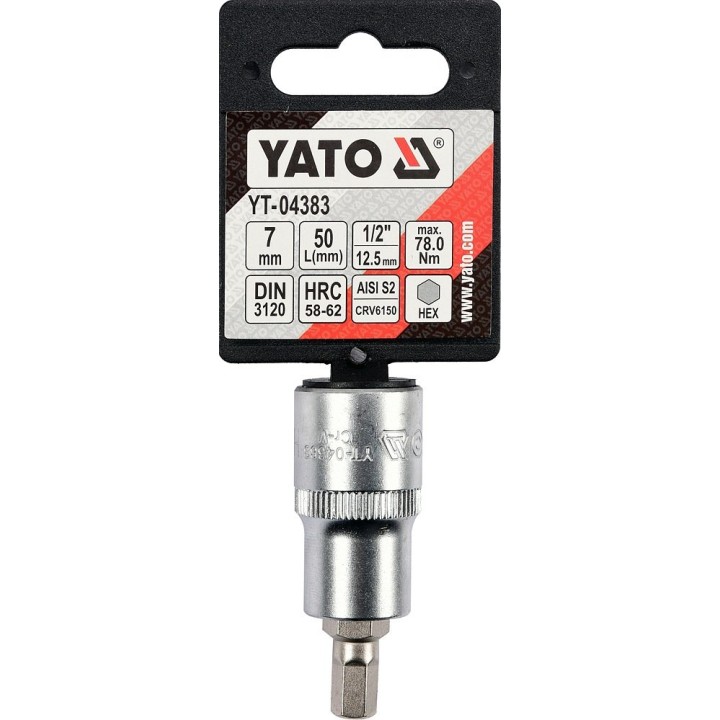 YATO KLUCZ TRZPIENIOWY HEX 1/2" 7MM L55MM