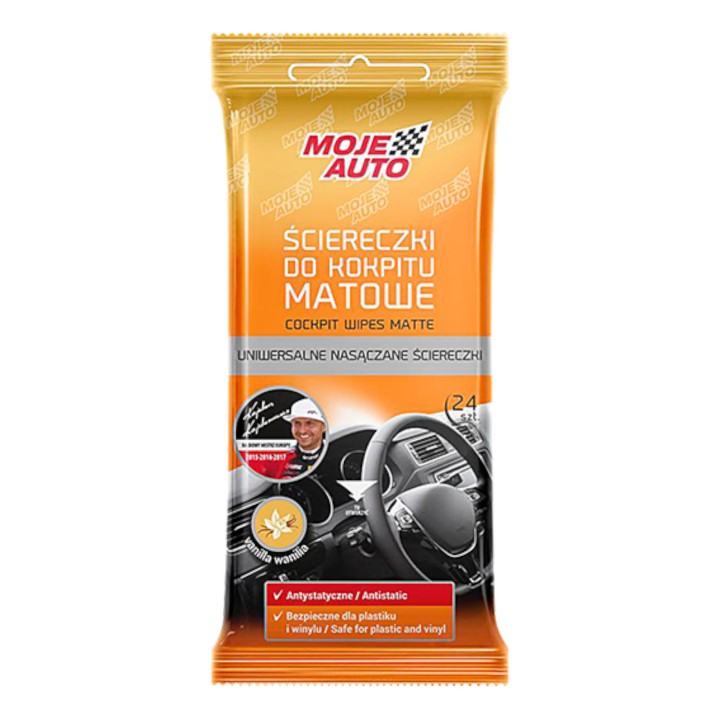 MOJE AUTO ŚCIERECZKI DO KOKPITU MATOWE 24SZT. / MOJE AUTO