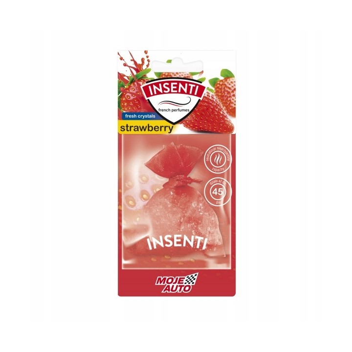 MOJE AUTO ZAPACH WORECZEK ZAPACHOWY 20G INSENTI STRAWBERRY / MOJE AUTO
