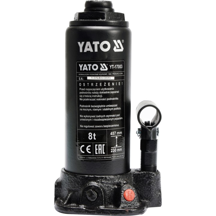 YATO PODNOŚNIK HYDRAULICZNY SŁUPKOWY 8T