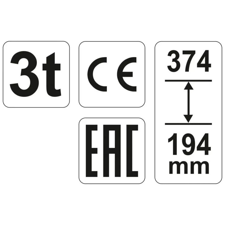 YATO PODNOŚNIK HYDRAULICZNY SŁUPKOWY 3T