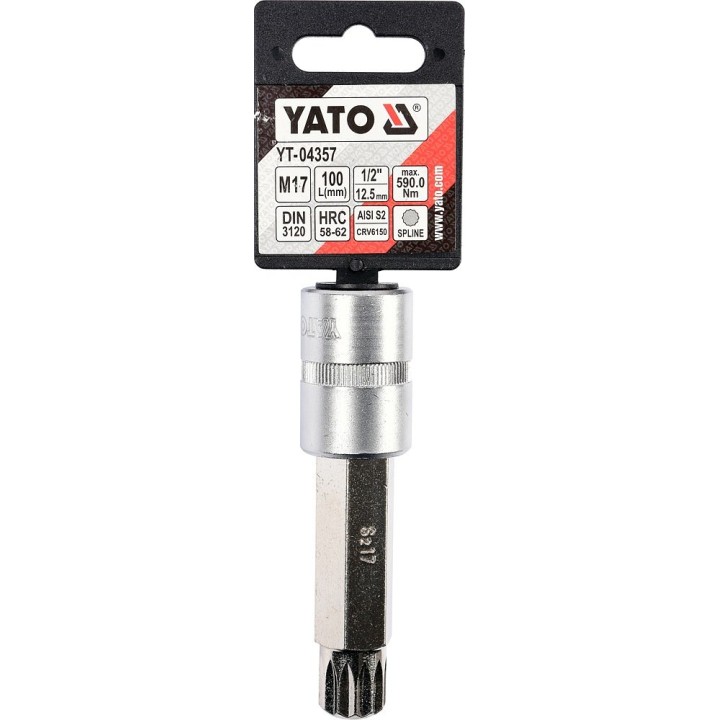 YATO KLUCZ TRZPIENIOWY SPLINE 1/2" M17 L100MM