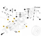 ZESTAW ZAWIESZENIA TULEI TYŁ FORD FOCUS I MK1