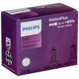 PHILIPS ŻARÓWKA H4 12V/60/55W P43T-38 +60% PHILIPS VISIONPLUS KPL 2 SZT.