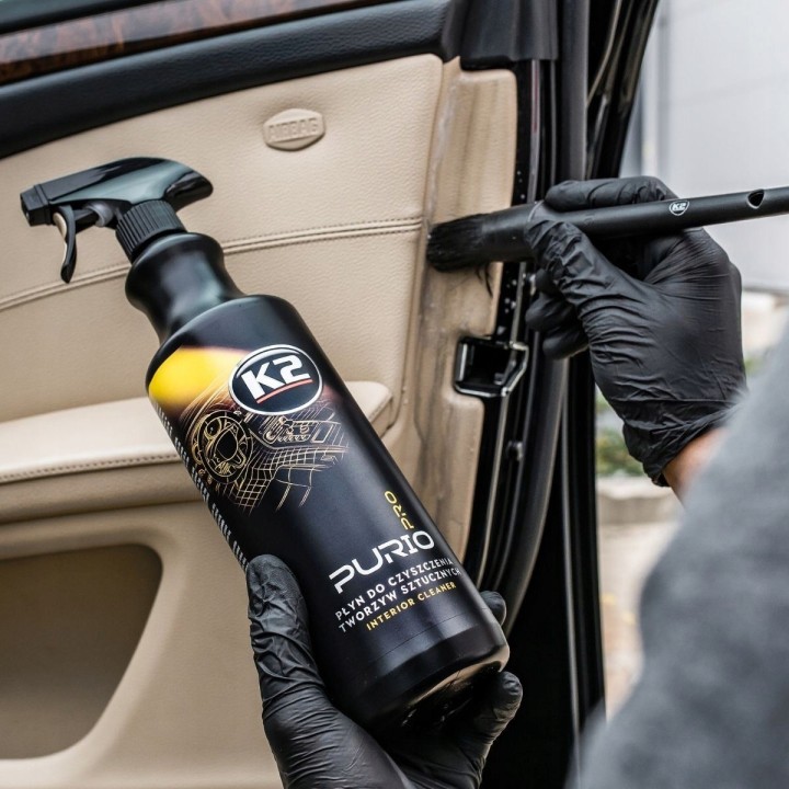 K2 PURIO PRO MIKROFIBRA PĘDZEL DETALING CZYSZCZENIE WNĘTRZA PLASTIKÓW