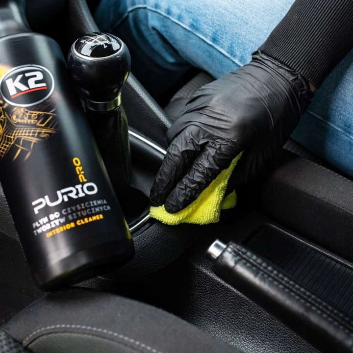 K2 PURIO PRO MIKROFIBRA PĘDZEL DETALING CZYSZCZENIE WNĘTRZA PLASTIKÓW